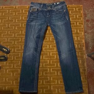 Miss me jeans medium to dark wash